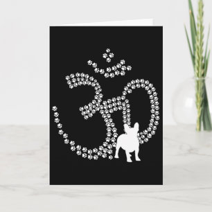 Om Dog Pfoten Französische Bulldogge Yoga Aum Ohm Karte