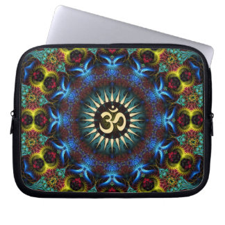 OM Floral Fraktal Mandala Notebook Laptopschutzhülle