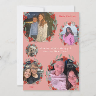 'Om For The Holidays' Family Yoga Holiday Card Feiertagskarte