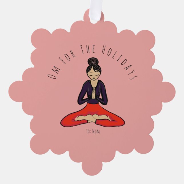 Om For The Holidays Ornament Card (Vorderseite)