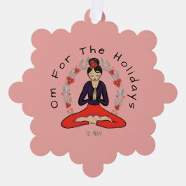 Om For The Holidays Ornament Card Karte