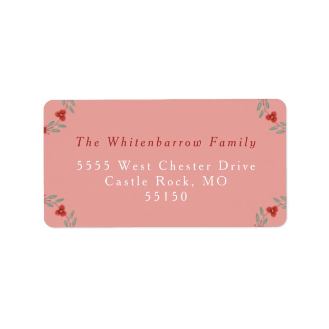 'Om For The Holidays' Yoga and Wreath Adressaufkleber (Vorne)