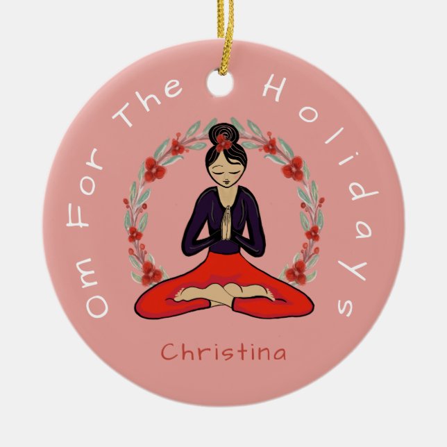 'Om For The Holidays' Yogi Friend Ornament (Vorne)