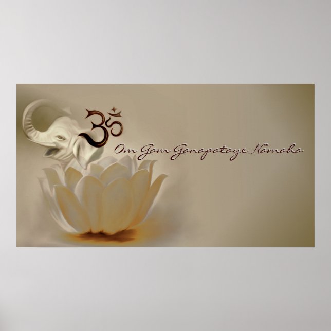 Om Gam Ganapataye Namaha - Mantra Poster (Vorne)