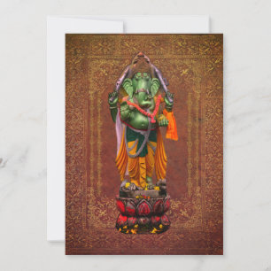 Om Gan Ganpataye Mantra zur Lord Ganesha Card Ankündigung