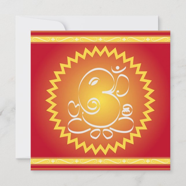 Om Ganesha mit gelbem Stern (Vorderseite)