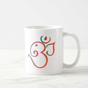 OM-ganpati-grün-orange Kaffeetasse