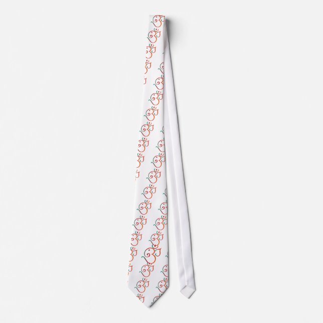 OM-ganpati-grün-orange Krawatte (Vorderseite)