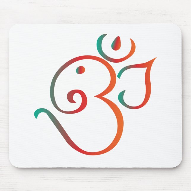 OM-ganpati-grün-orange Mousepad (Vorne)
