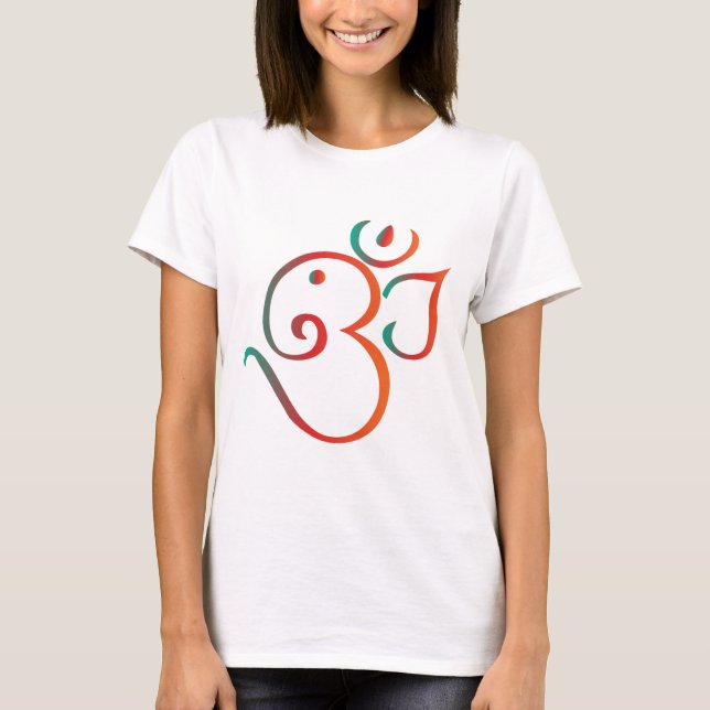 OM-ganpati-grün-orange T-Shirt (Vorderseite)