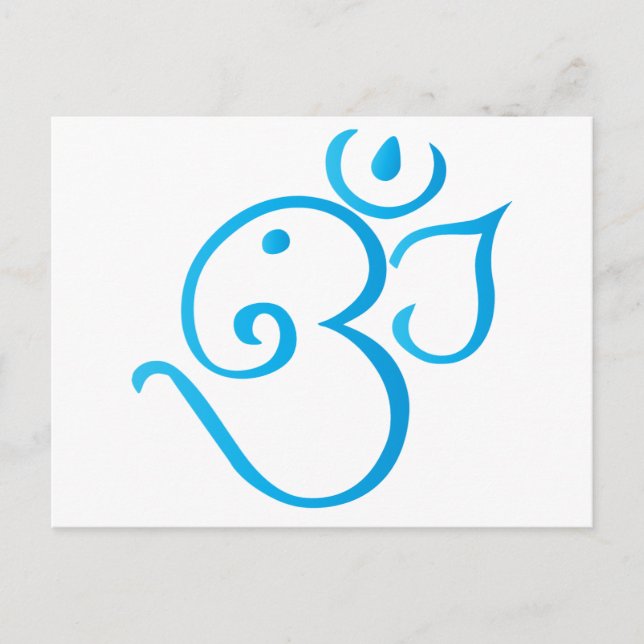 Om-ganpati-turqoise Postkarte (Vorderseite)
