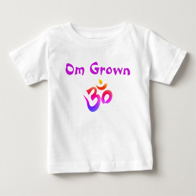Om Grown Lila Baby T-Shirt (Vorderseite)