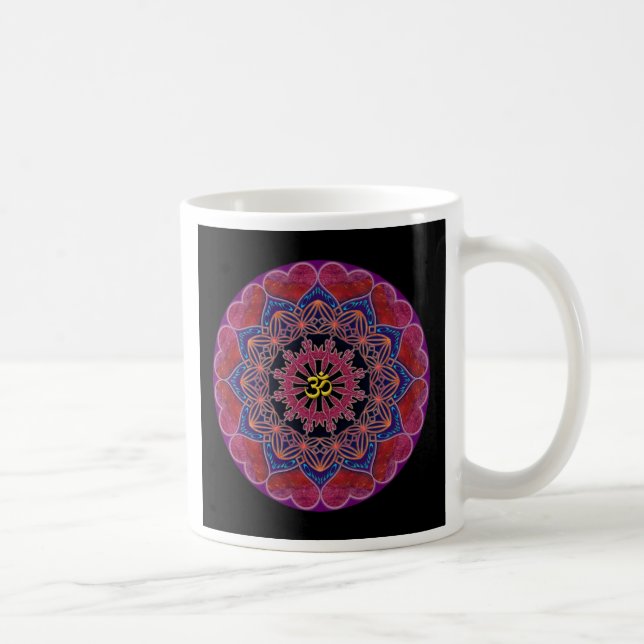 OM-Herz-Mandala Kaffeetasse (Rechts)