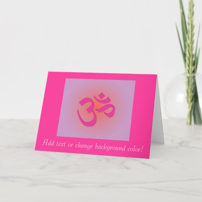 OM, im Rosa und in der Orange Karte (Vorderseite)