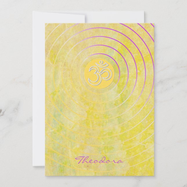 Om "Imperial Yellow" Feiertagskarte (Vorderseite)