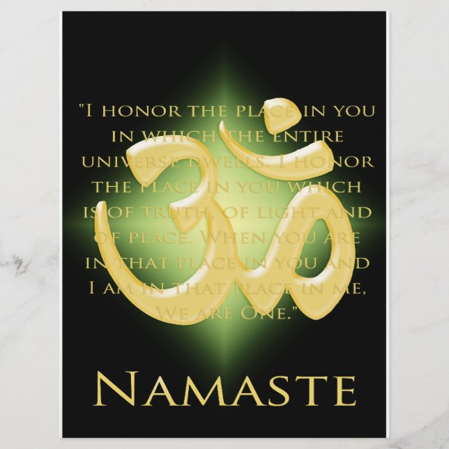 Om in Black & Gold - Namaste Flyer (Vorne)