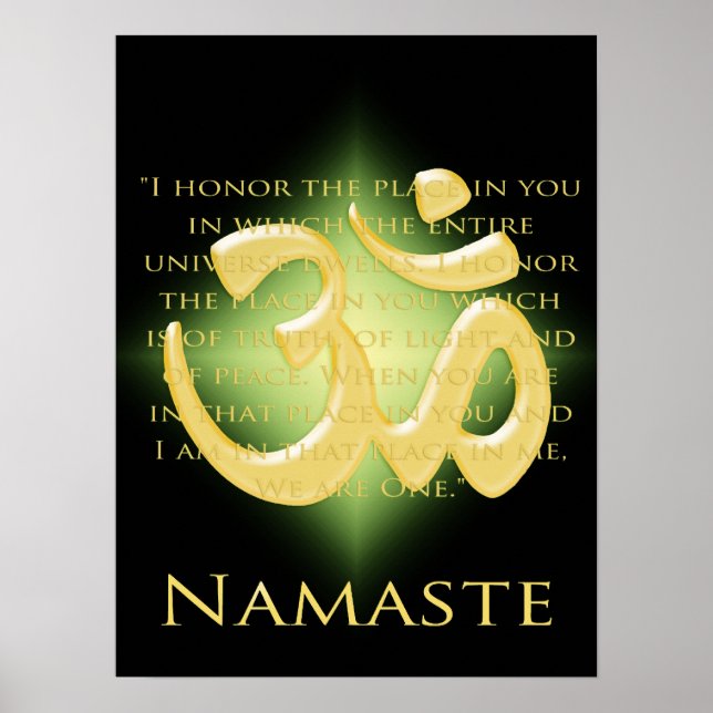 Om in Black & Gold - Namaste Poster (Vorne)