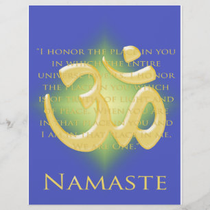 Om in Blau und Gold - Namaste Flyer