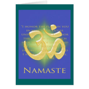 Om in Blue & Gold - Namaste