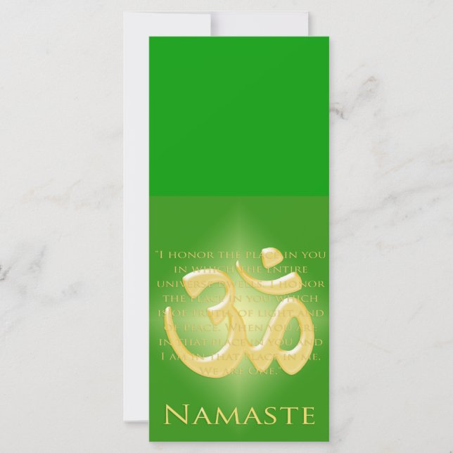 Om in Green & Gold - Namaste (Vorderseite)