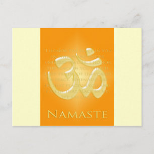 Om in Orange & Gold - Namaste Postkarte