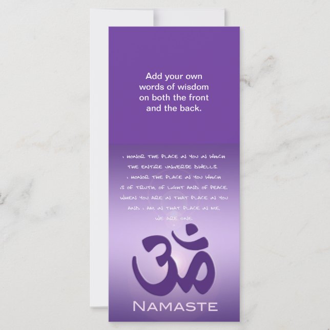 Om in Purples - Namaste (Vorderseite)