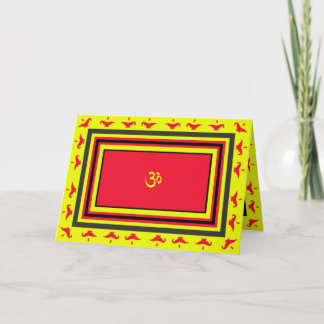Om & Lamp Diwali Grußkarte Karte