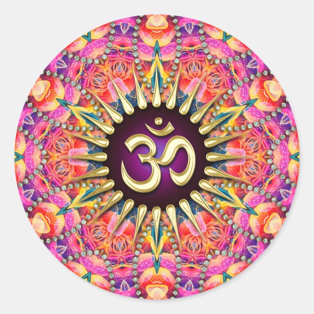 OM Light Feless Berry Spiritual Healing Sticker (Vorderseite)