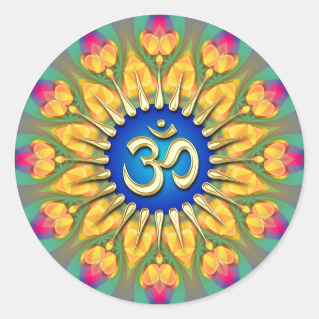 OM Light Feless Energy Spiritual Healing Sticker (Vorderseite)
