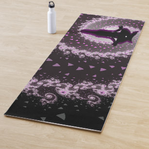 Om Lila und schwarze Meditation und Yoga Mat Yogamatte