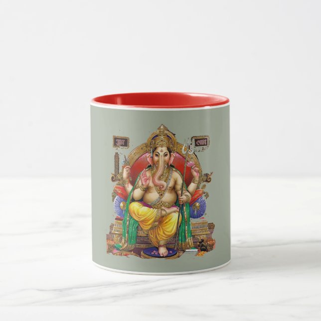 Om Lord Ganesh, hinduistischer Gott des Wohlstands Tasse (Zentrum)