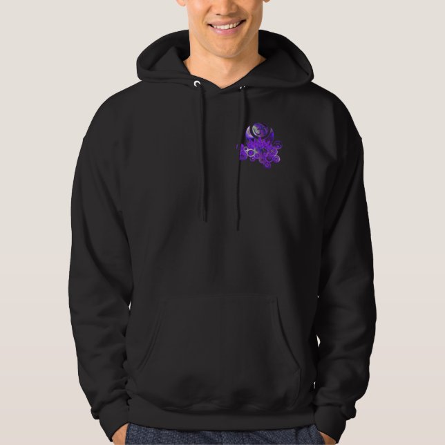 OM LOTUS Design violett Hoodie (Vorderseite)