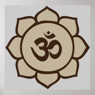 Om Lotus Print Poster