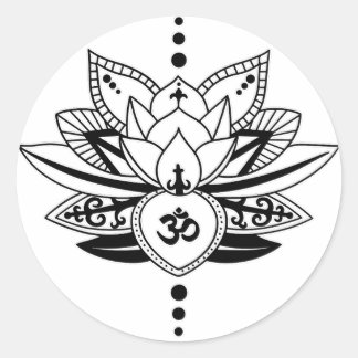 OM Lotus Runder Aufkleber