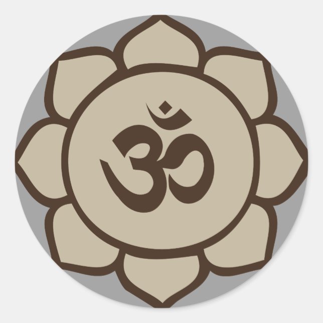Om Lotus Sticker (Vorderseite)