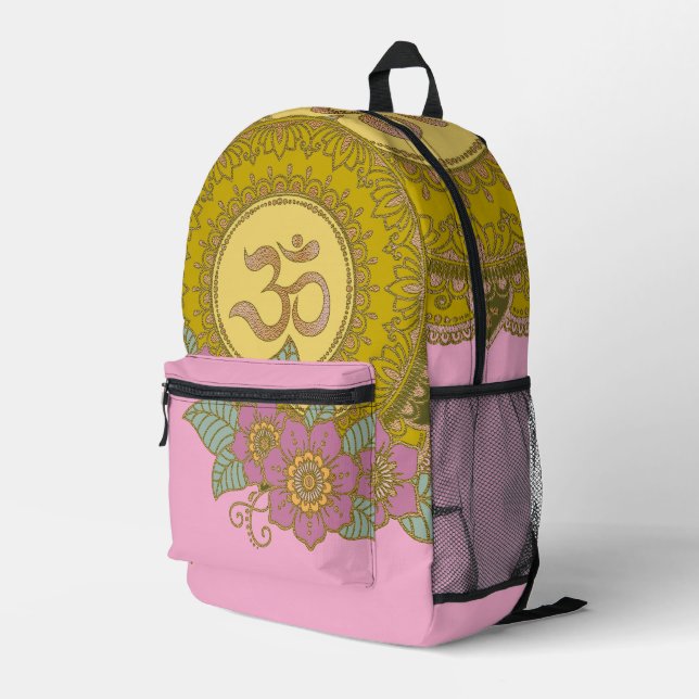 OM Mandala - Backpack Bedruckter Rucksack (Rückseitige Ecke Rechts)