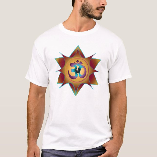 OM-Mandala-Erdschatten T-Shirt (Vorderseite)