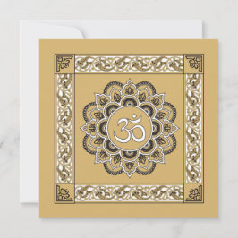 OM Mandala - Grußkarte Feiertagskarte