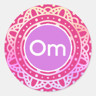 Om Mandala Runder Aufkleber