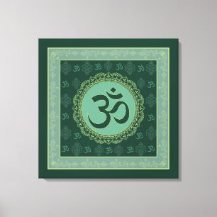 OM Mandala - Wrapped Canvas Leinwanddruck