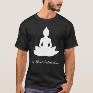 Om Mani Padme Hum Buddha und Lotus Meditation Mant T-Shirt