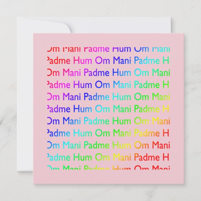 Om Mani Padme Hum Einladung (Vorderseite)