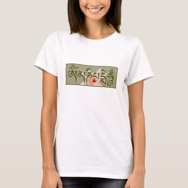 Om Mani Padme Hum - Green T-Shirt (Vorderseite)