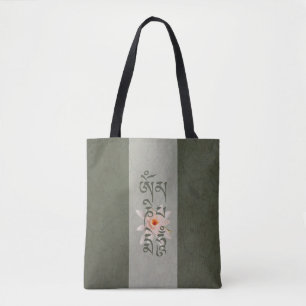 Om Mani Padme Hum Lotus - Blaugrün