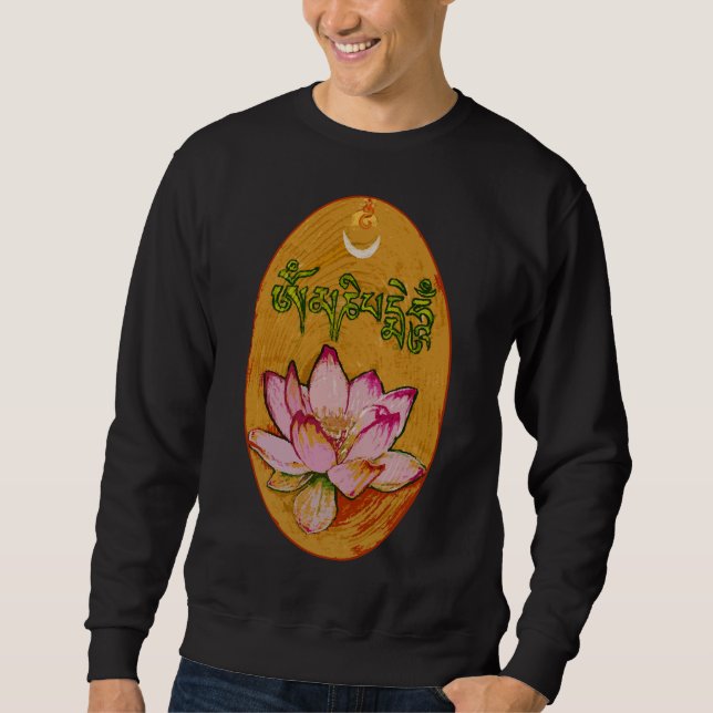 Om Mani Padme Hum Lotus Sweatshirt (Vorderseite)