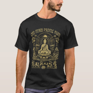 Om Mani Padme Hum Lotusblume Sonne Buddhistische K T-Shirt