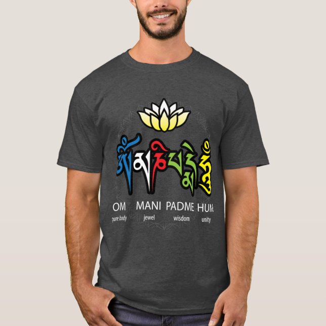 Om Mani Padme Hum Mantra girl T-Shirt (Vorderseite)