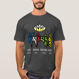 Om Mani Padme Hum Mantra Mädchen T-Shirt
