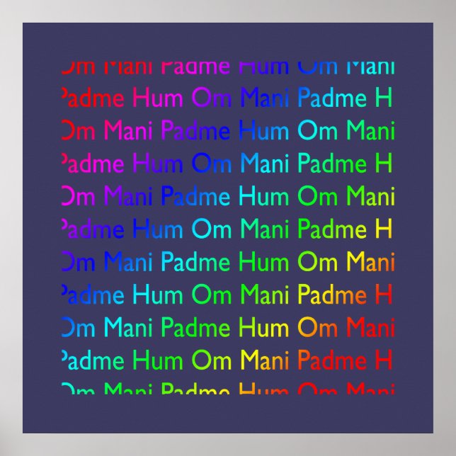 Om Mani Padme Hum Print Poster (Vorne)