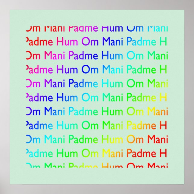 Om Mani Padme Hum Print Poster (Vorne)